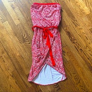 Michael Stars paisley strapless dress